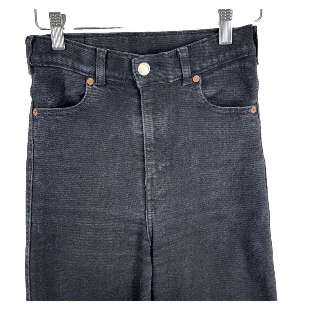 Dr. Denim Moxy Straight Solid Black High Rise Jeans Womens Size 24